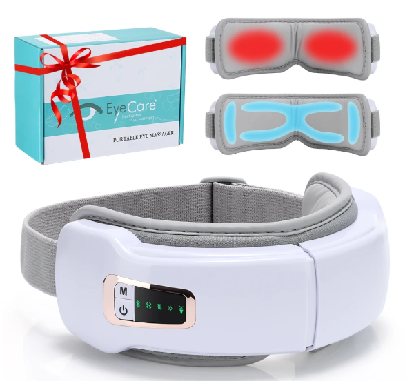 Foldable Eye Air Pressure Massager Airbag Vibration Massage Hot Compress Bluetooth Music Relieve Eye Dry Fatigue Smart Glasses