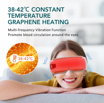 Foldable Eye Air Pressure Massager Airbag Vibration Massage Hot Compress Bluetooth Music Relieve Eye Dry Fatigue Smart Glasses
