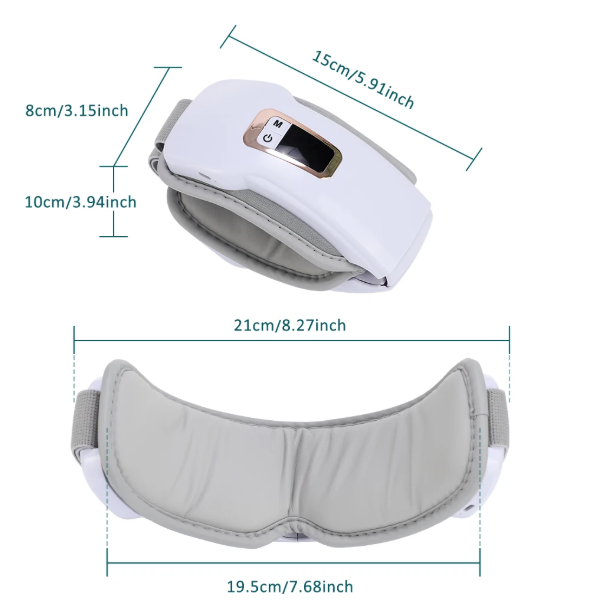 Foldable Eye Air Pressure Massager Airbag Vibration Massage Hot Compress Bluetooth Music Relieve Eye Dry Fatigue Smart Glasses