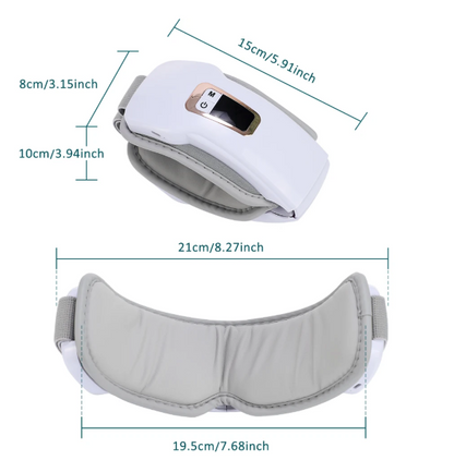 Foldable Eye Air Pressure Massager Airbag Vibration Massage Hot Compress Bluetooth Music Relieve Eye Dry Fatigue Smart Glasses